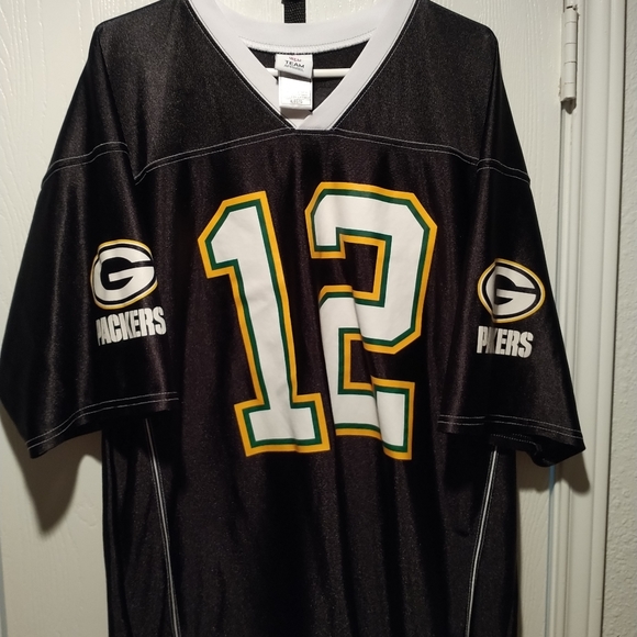 Aaron Rodgers Green Bay Packers XL Jersey Black - Picture 2 of 3